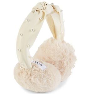 🆕 BCBG Generation Ivory Pearls Top Knot Earmuffs